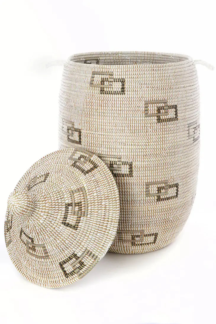 Extra Large White Perfect Match Hamper Basket from Senegalo