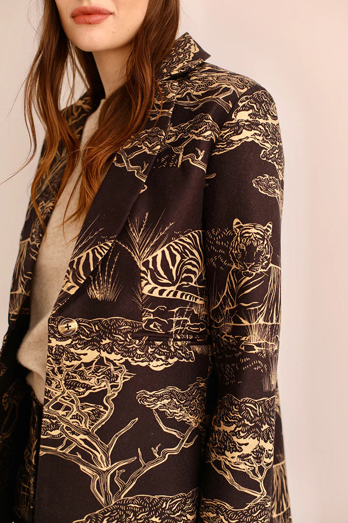 WOOL BLAZER SAFARI BLACK