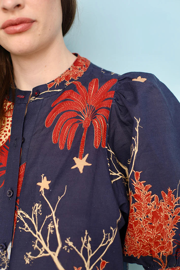 BALLOON SHIRT TOILE DE JOUY BLUE