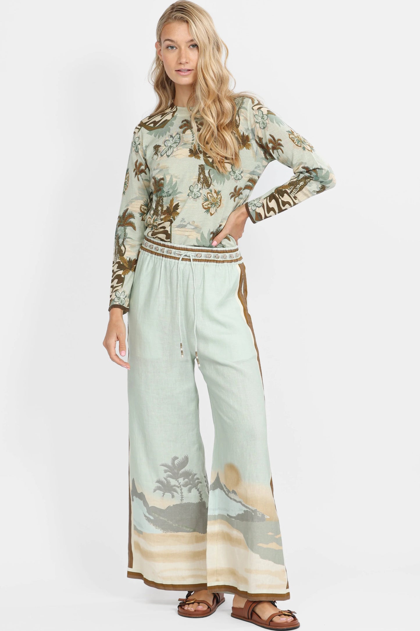LINEN PANT IPANEMA MATCHA