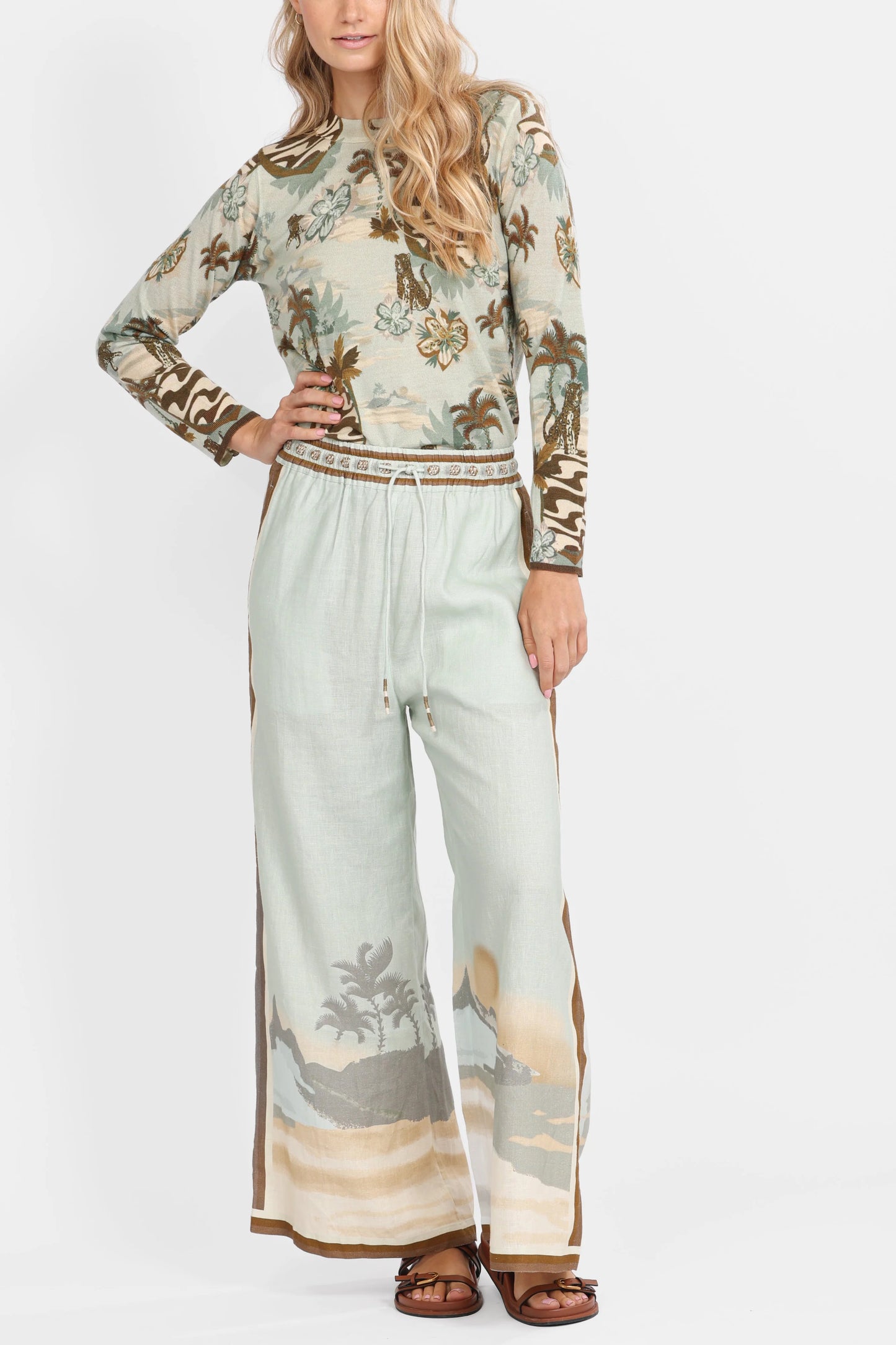 LINEN PANT IPANEMA MATCHA