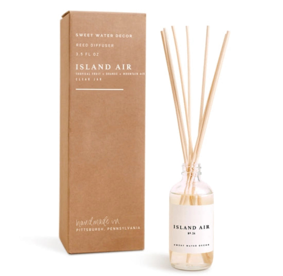 Reed Diffuser Set of 3 -Spa Day, Lavender + Sage & Island Air