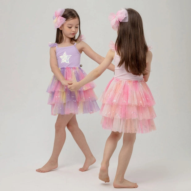 Mila Layered Tutu Dress- Pink