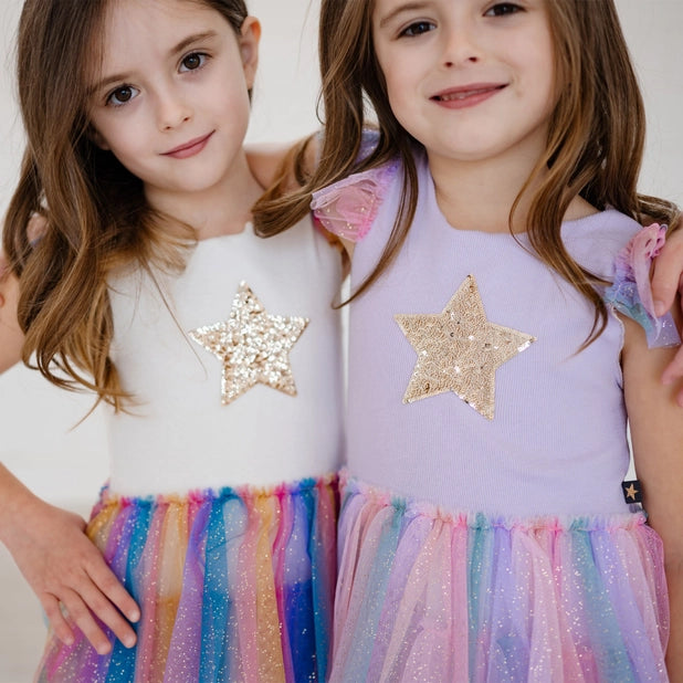 Leah Layered Tutu Dress-Purple Multi 3
