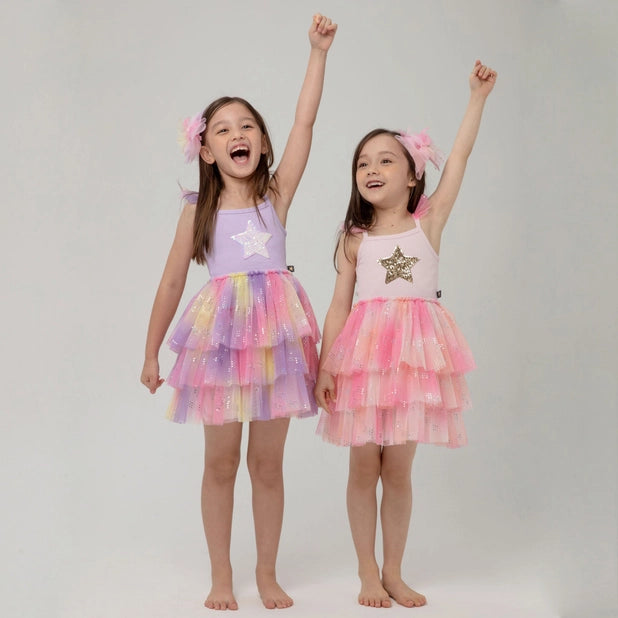 Mila Layered Tutu Dress- Pink