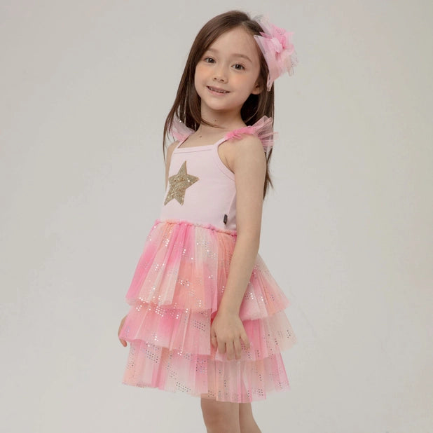 Mila Layered Tutu Dress- Pink
