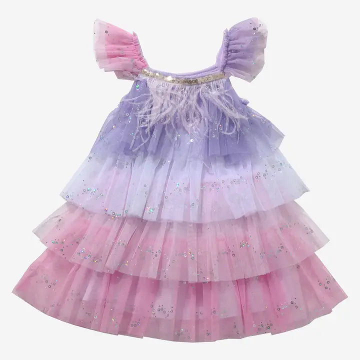 4 Layered Tutu Dress- Purple
