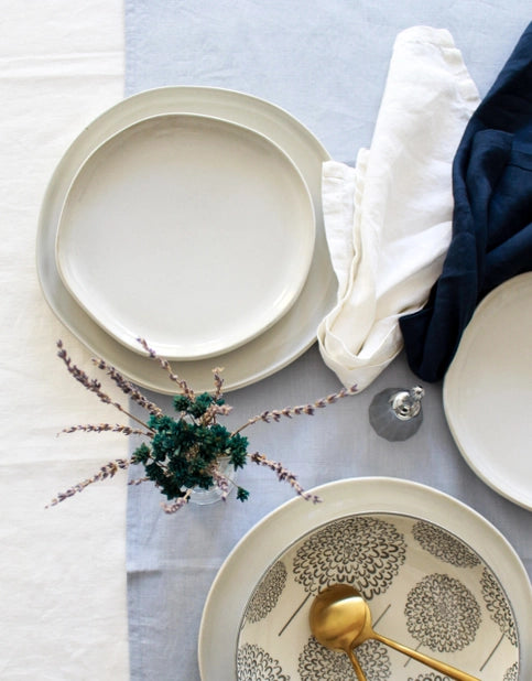 Sky Blue Linen Table Runner