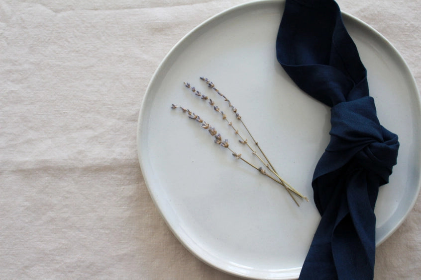 Navy Linen Napkins - Set of 4