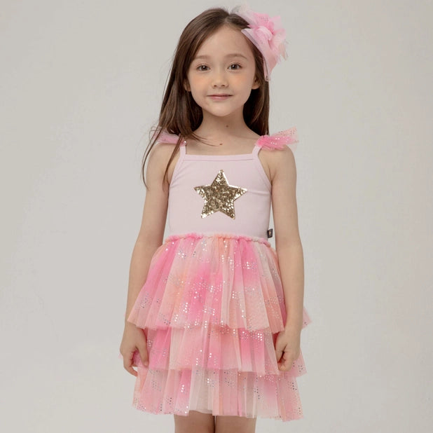 Mila Layered Tutu Dress- Pink