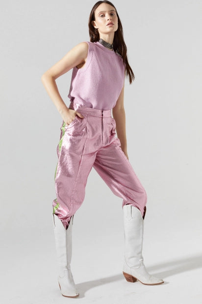 GLITTER KNITTED TOP - PINK