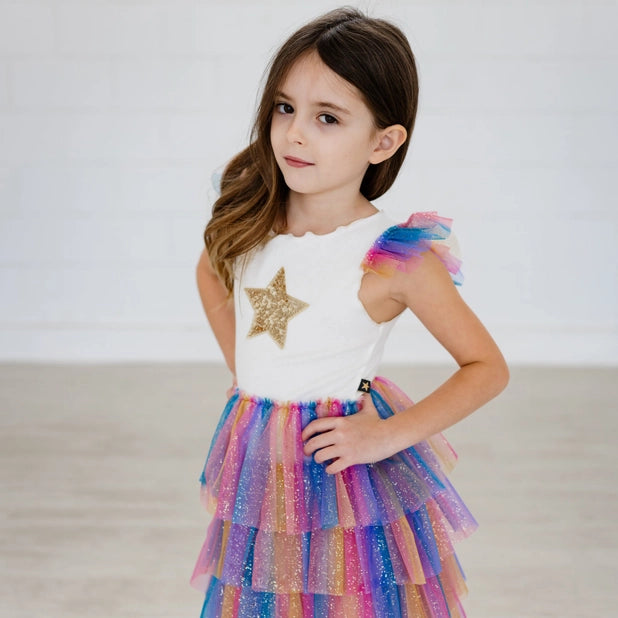 Leah Layered Tutu Dress-Purple Multi 3