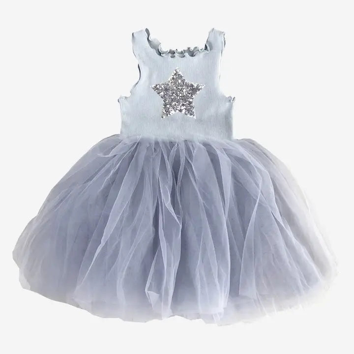 Ph Star Tutu Dress- Gray