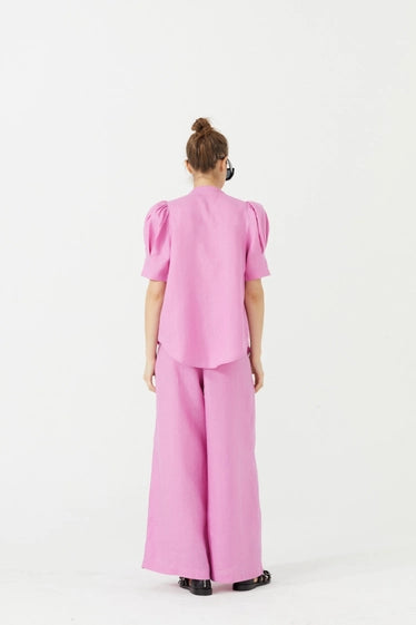 Athina Linen Shirt - Petunia Pink