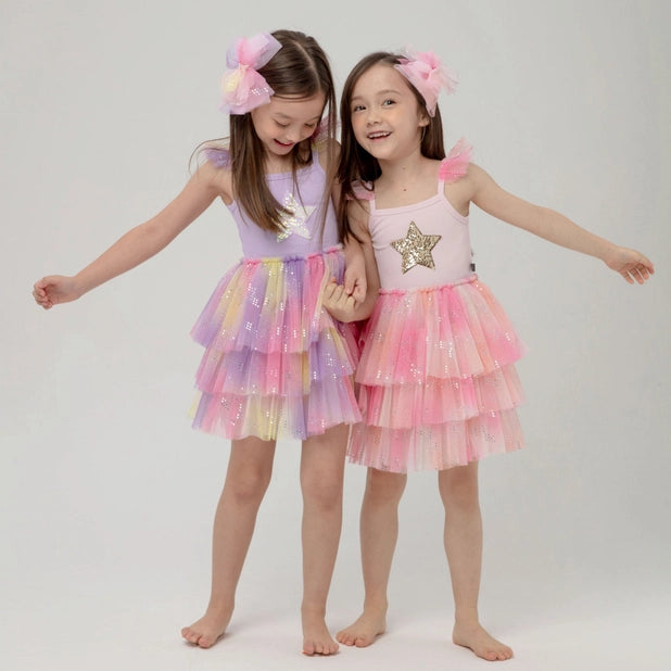 Mila Layered Tutu Dress- Pink