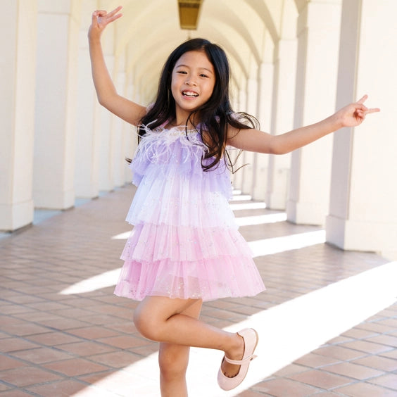4 Layered Tutu Dress- Purple