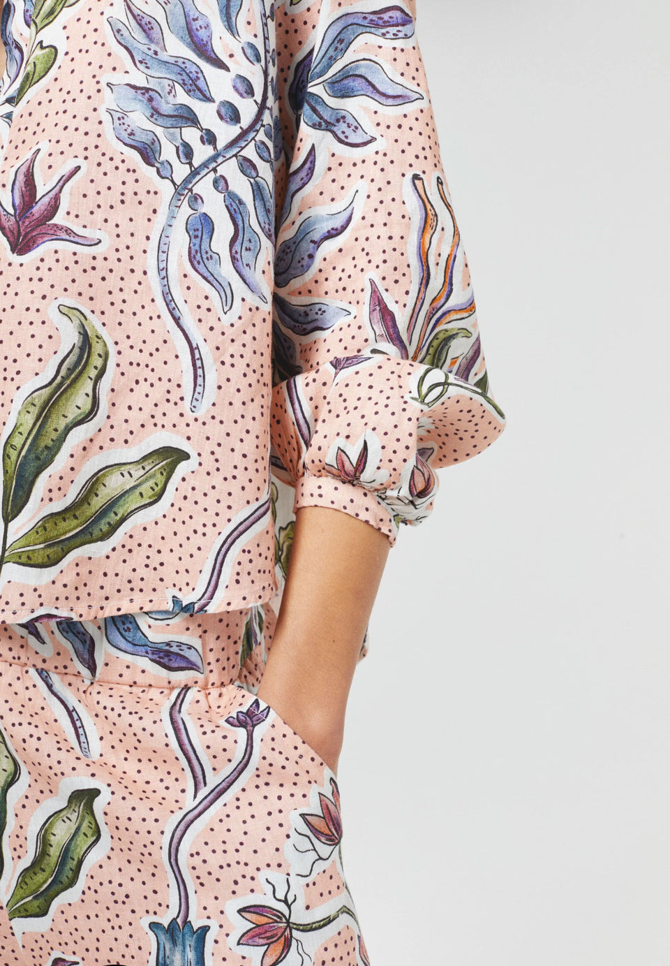 SAKE LINEN SHIRT - MARRAKECH GARDENS
