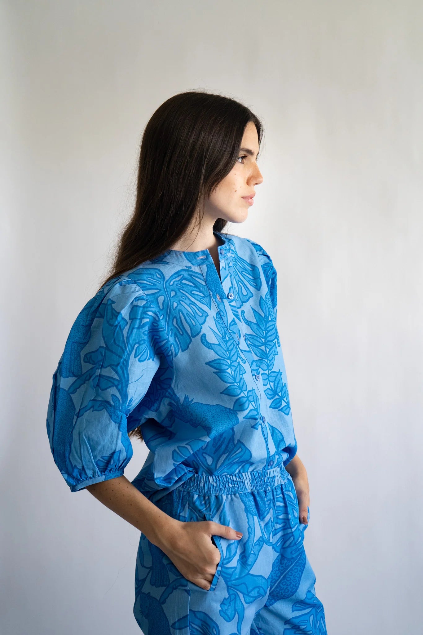 BALLOON SHIRT LIFE IN COLORS BLUE