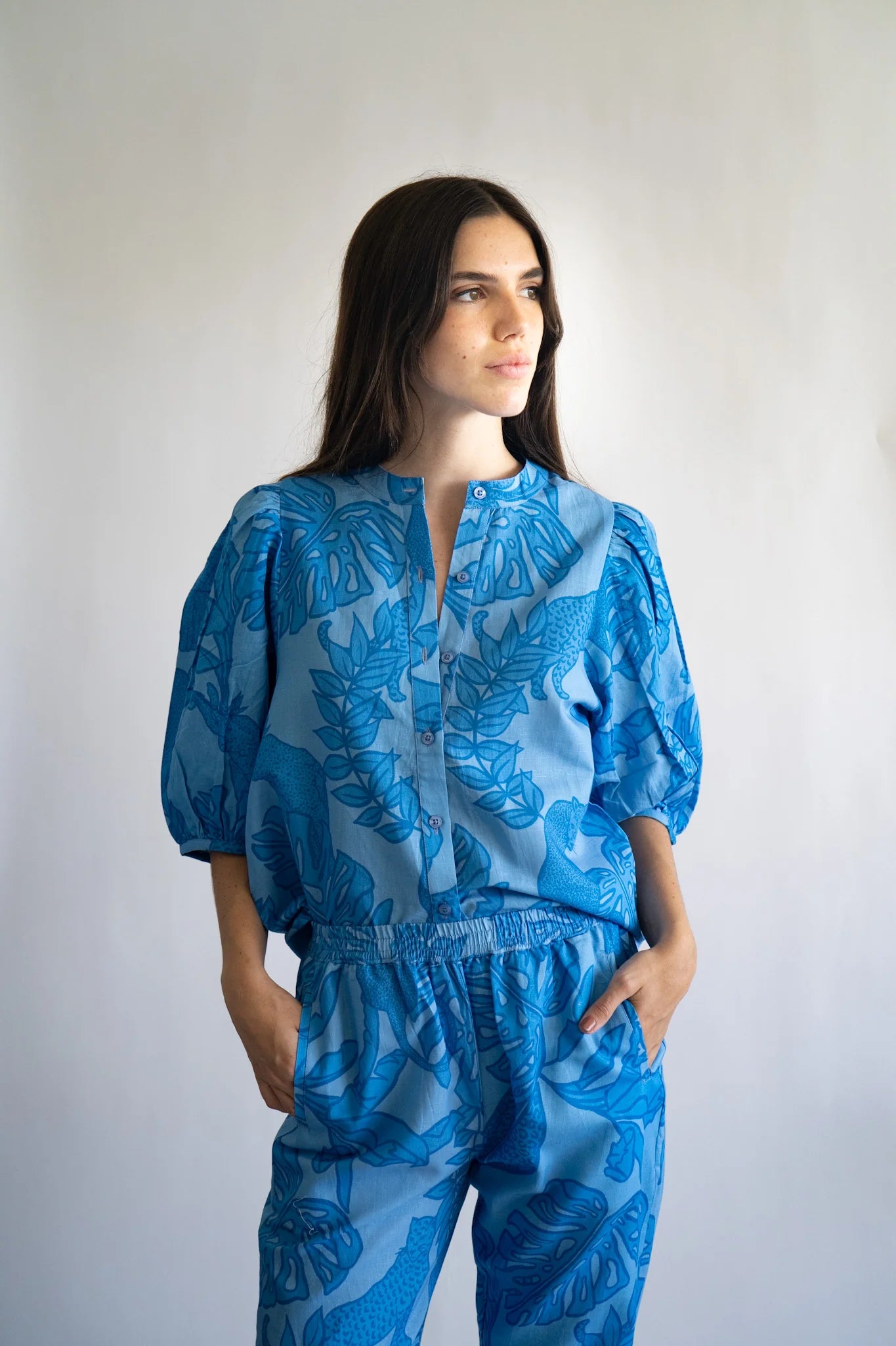 BALLOON SHIRT LIFE IN COLORS BLUE