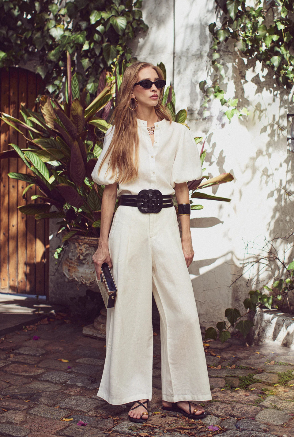 Bubble Linen Shirt - White