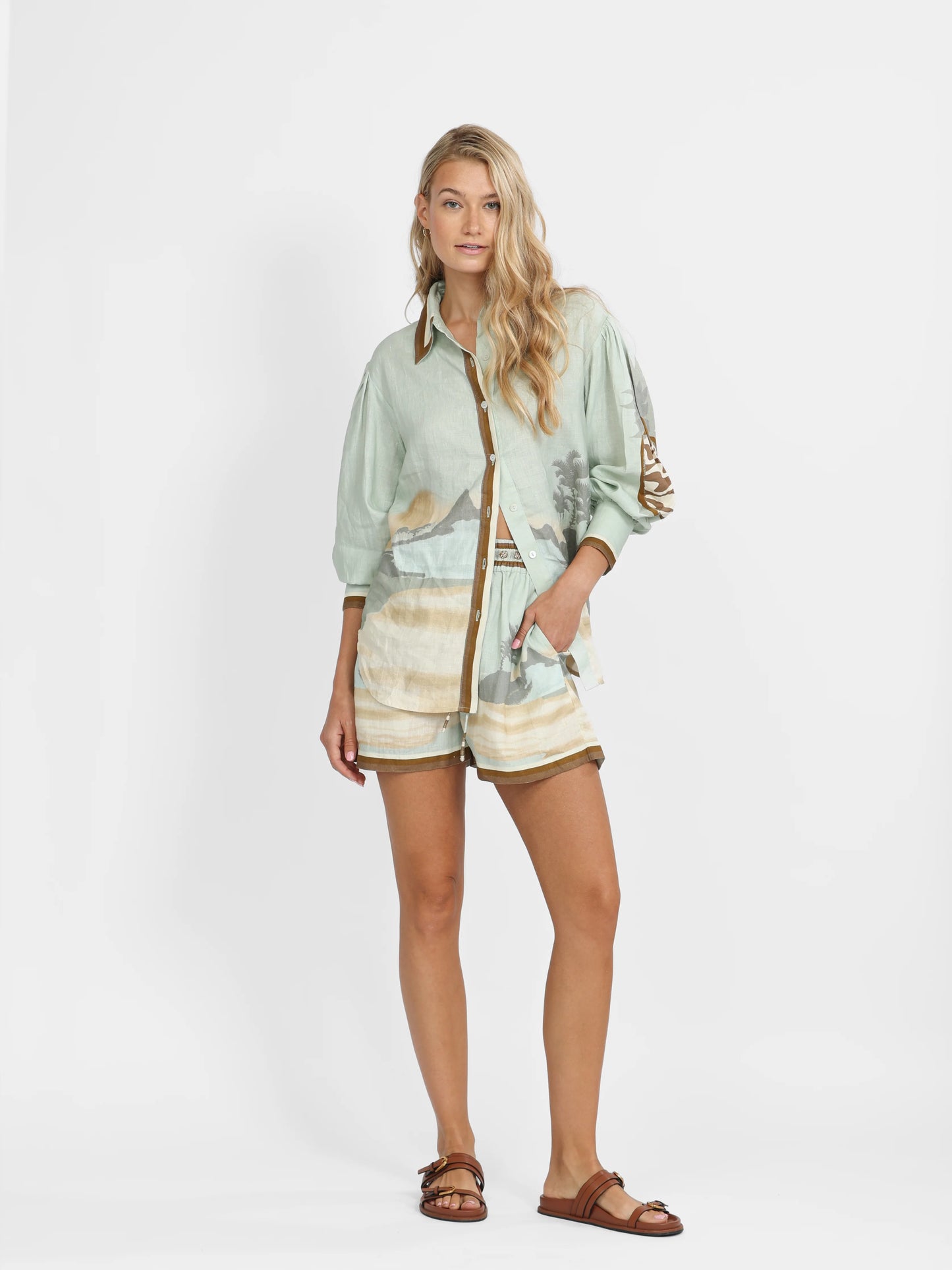 LINEN SHIRT IPANEMA MATCHA