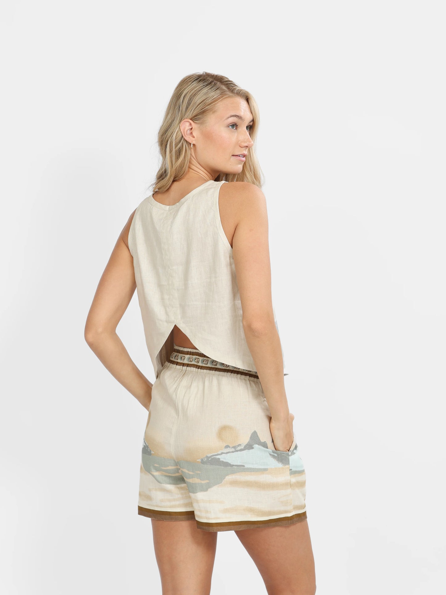 LINEN TANK TOP IPANEMA BEIGE
