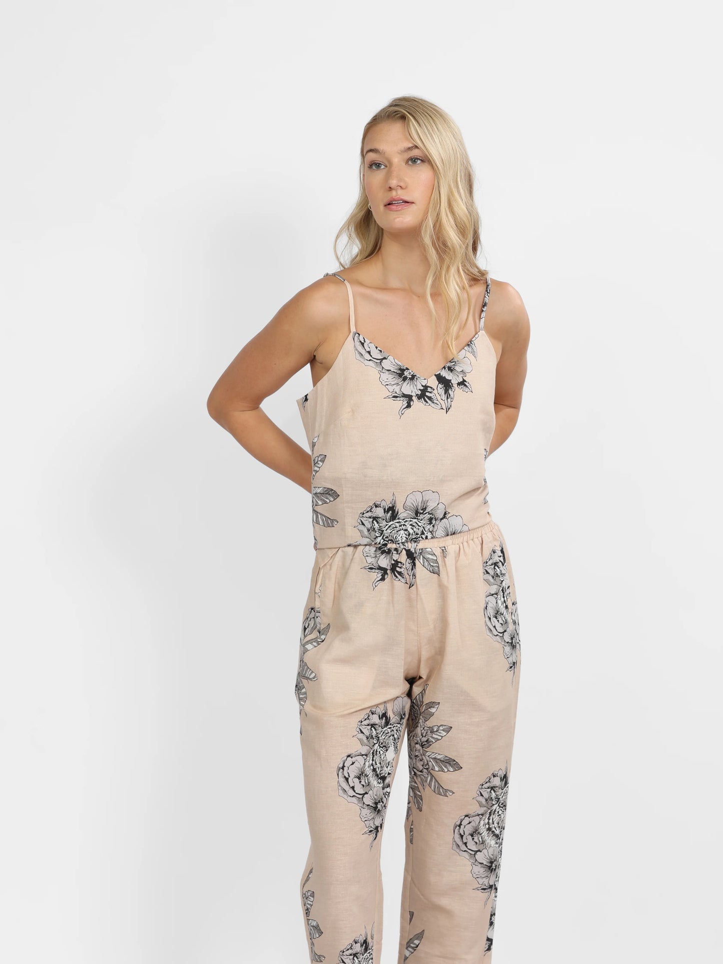 TANK TOP TIGER BLOOM BEIGE