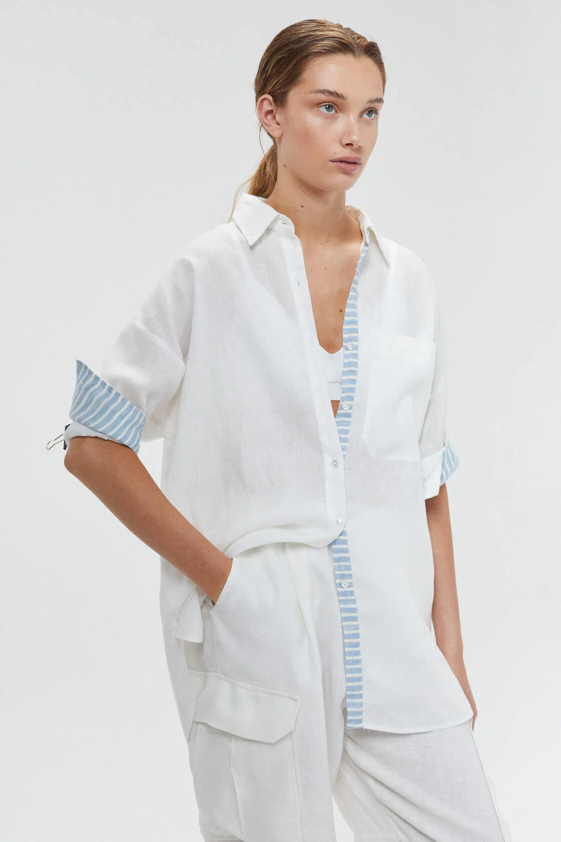 LINEN SHIRT - OFF-WHITE