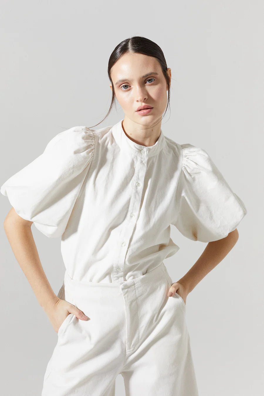 Bubble Corduroy Shirt - Off-White
