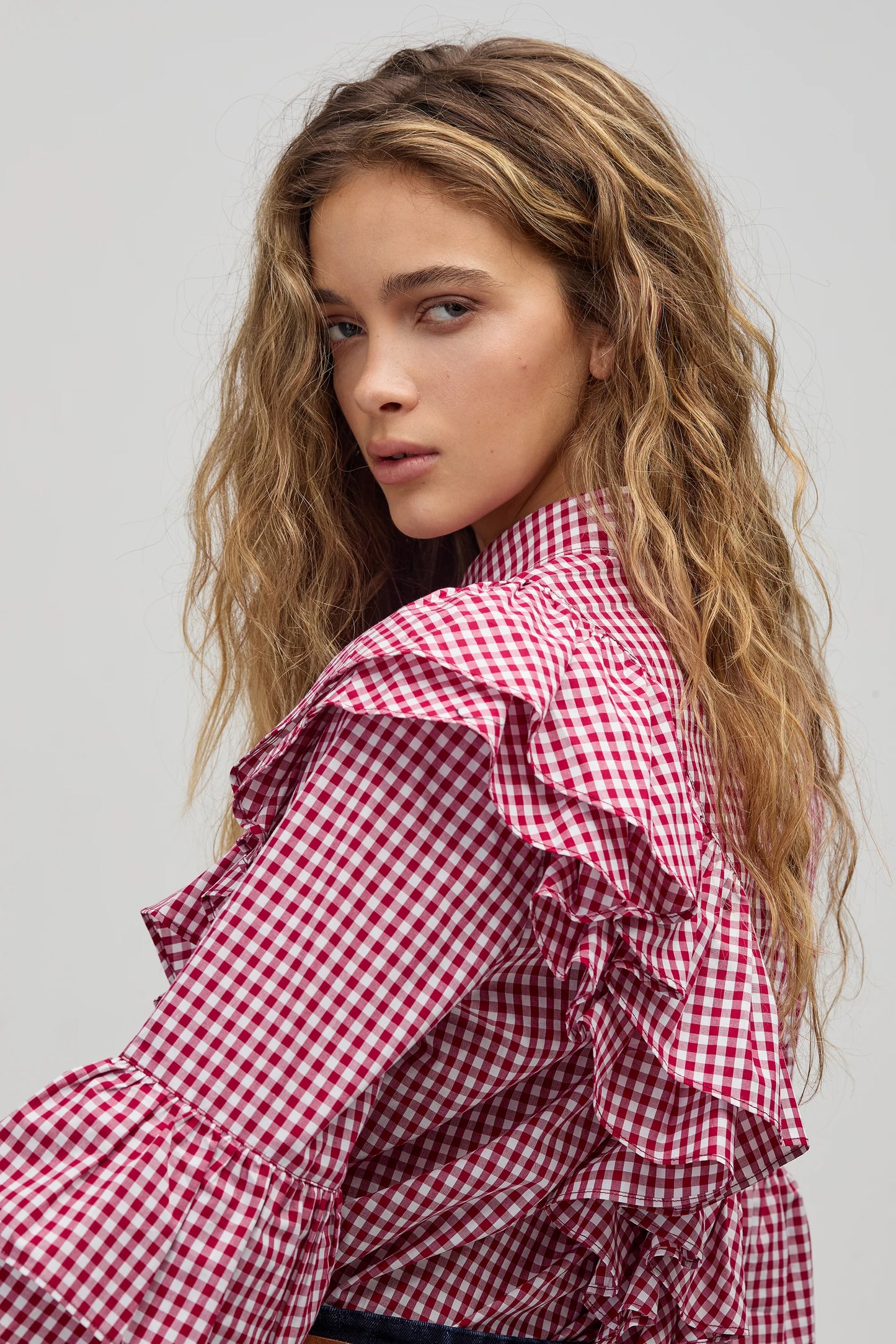 MAMBO POPLIN SHIRT - BORDEAUX VICHY CHECKS