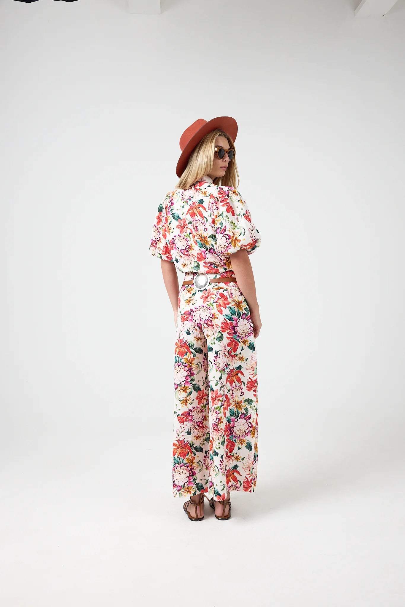 ANGEL LINEN SHIRT - FULL BLOOM PRINT