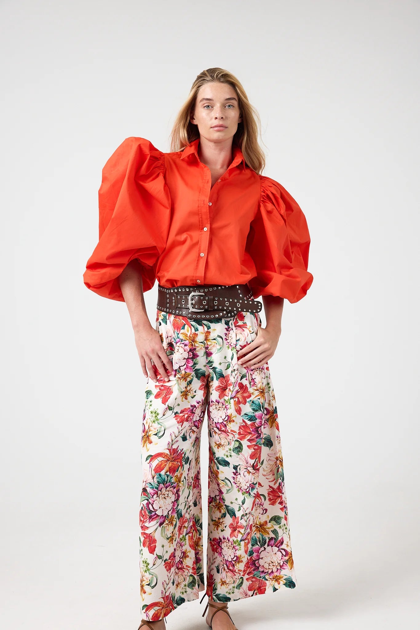 SAMBA POPLIN SHIRT - TANGERINE