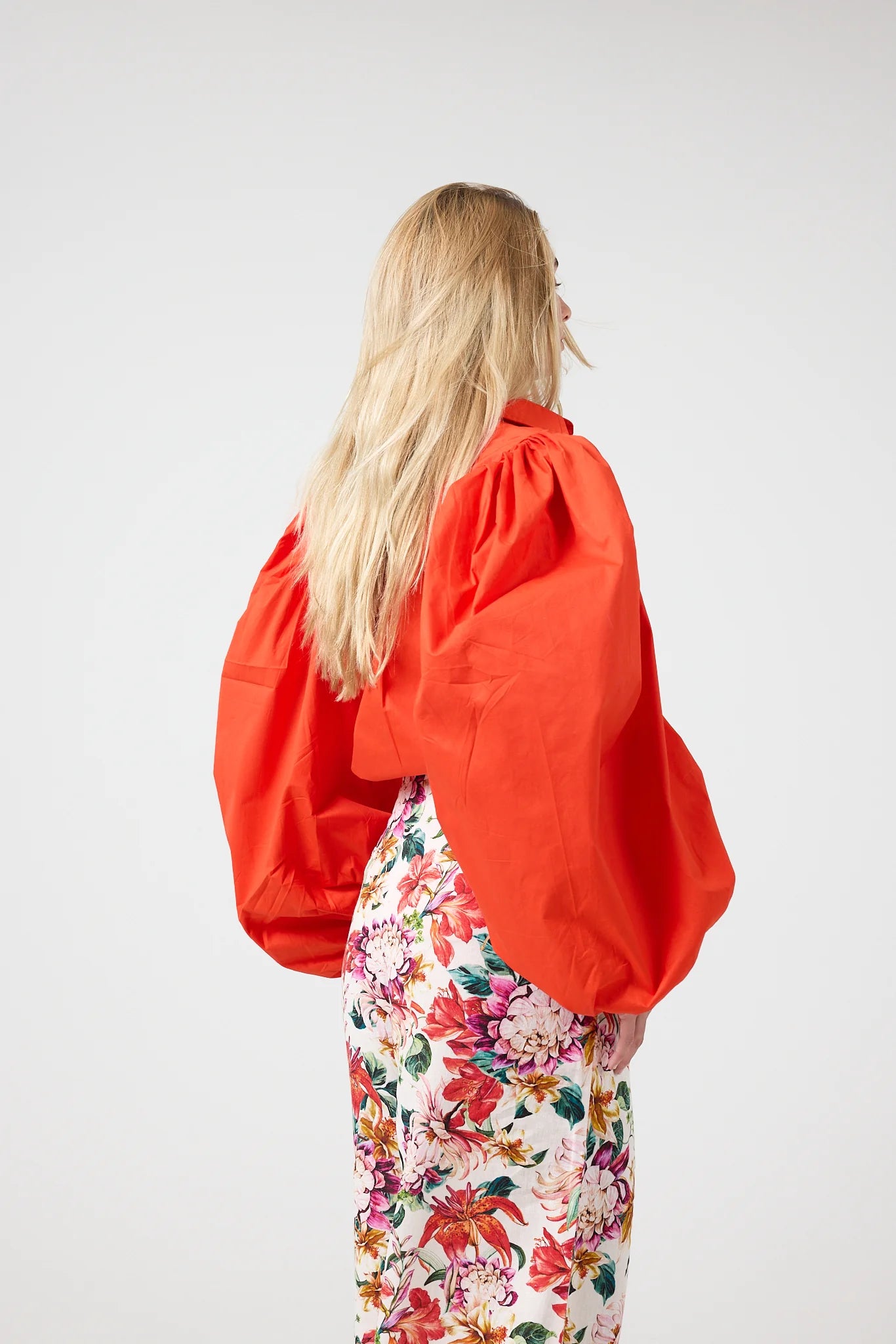 SAMBA POPLIN SHIRT - TANGERINE