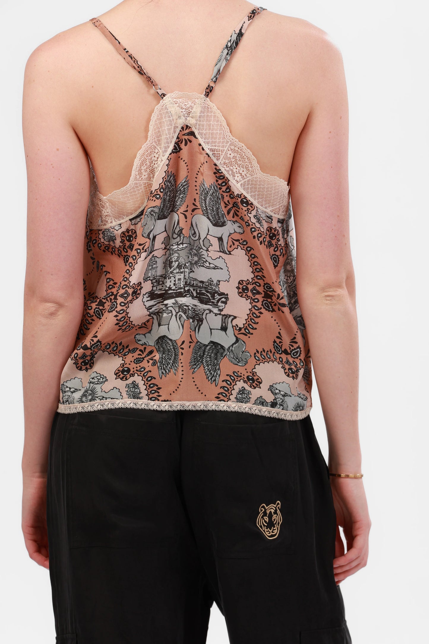 SILK TANK TOP ITALIAN COAST ROSE