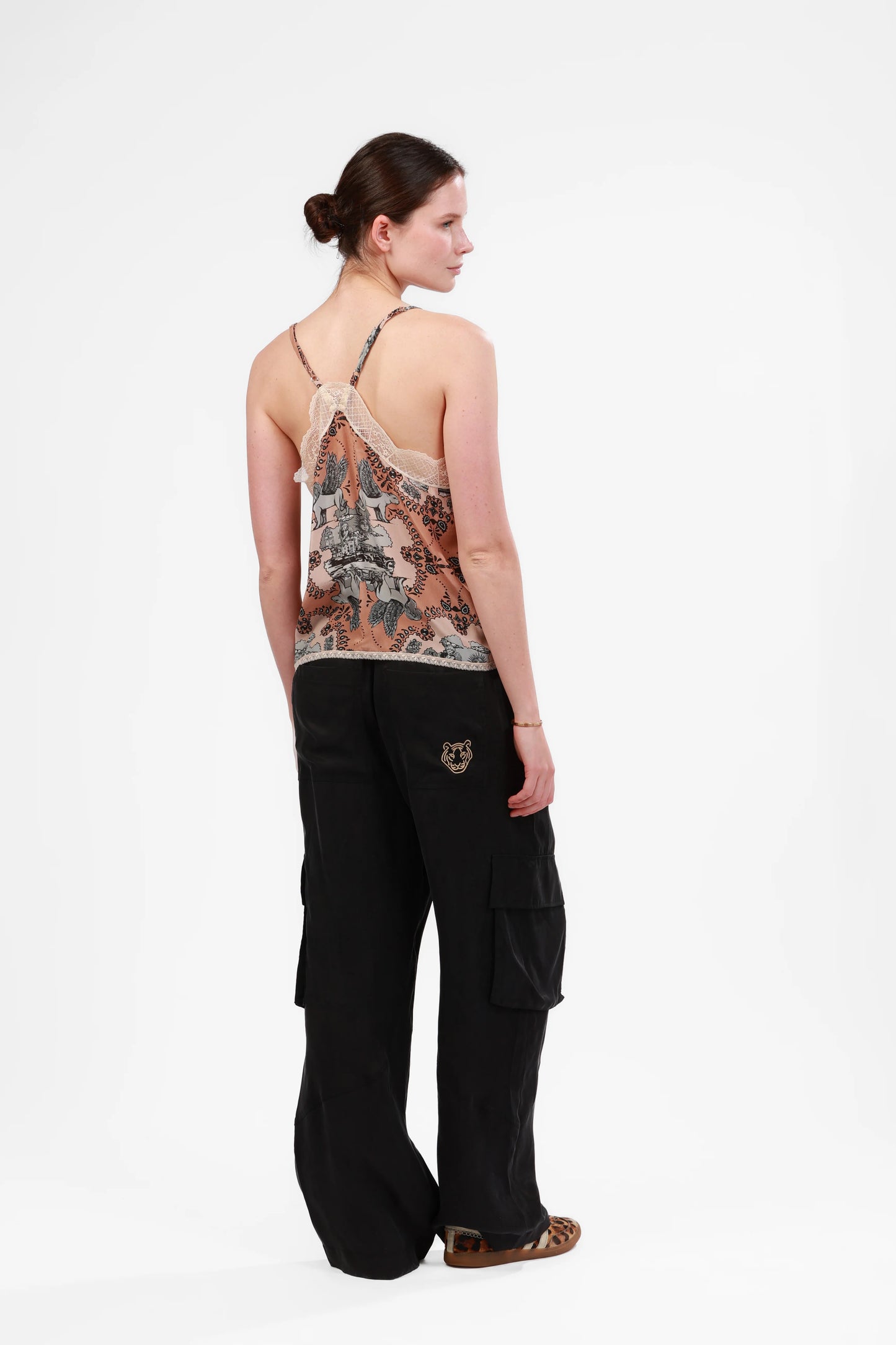 SILK TANK TOP ITALIAN COAST ROSE