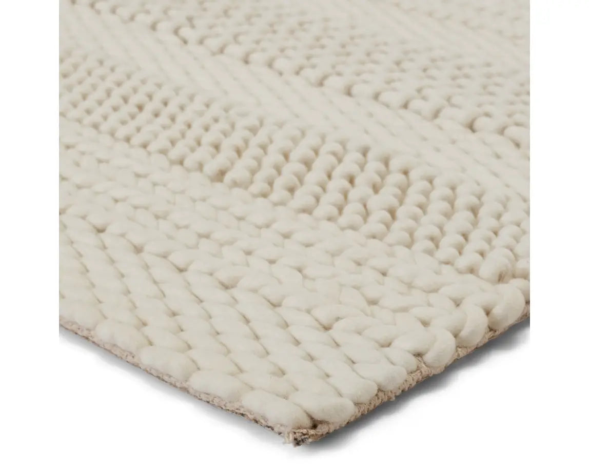 Lagom Handwoven Rug- 100% Wool-Cloud Dancer