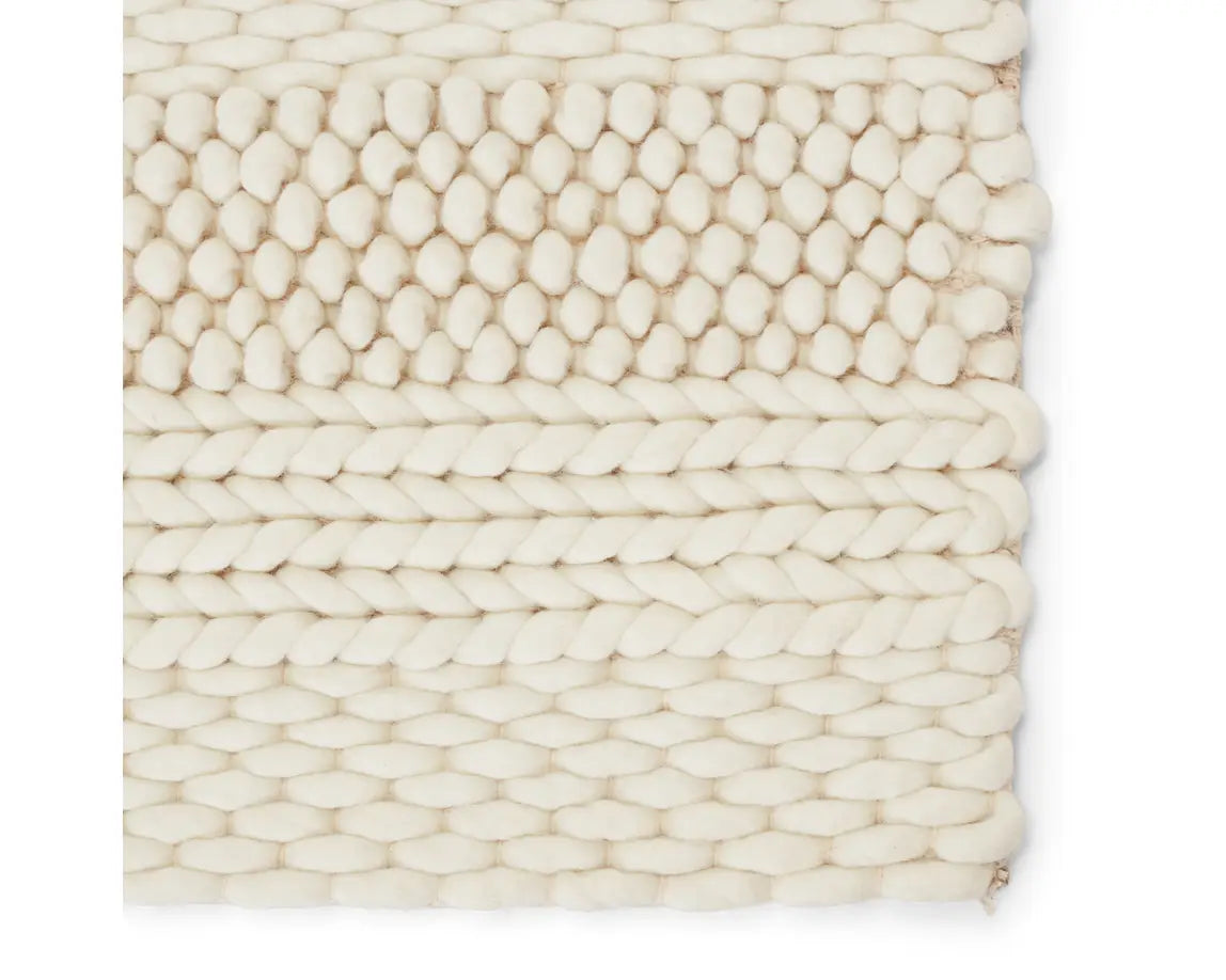 Lagom Handwoven Rug- 100% Wool-Cloud Dancer