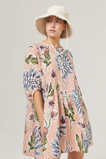 Alcala Linen Dress - Marrakech Gardens