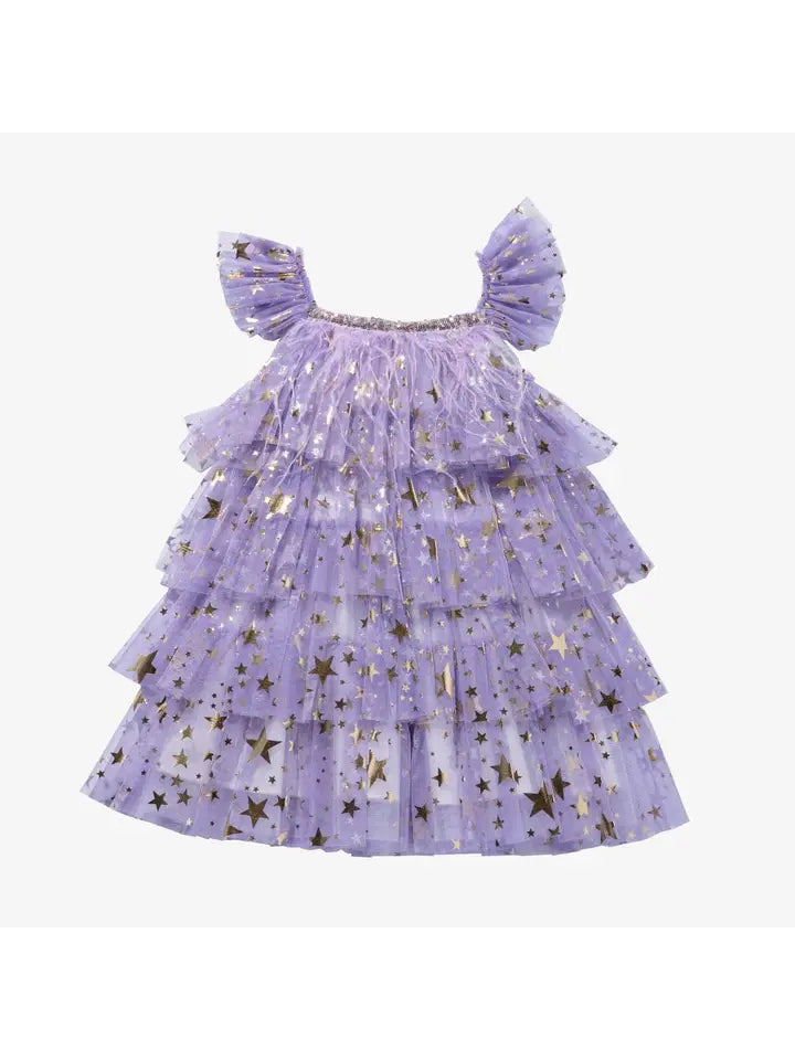 Layered Dress- Purple Star