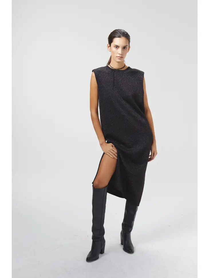 Glitter Knitted Dress - Galaxy