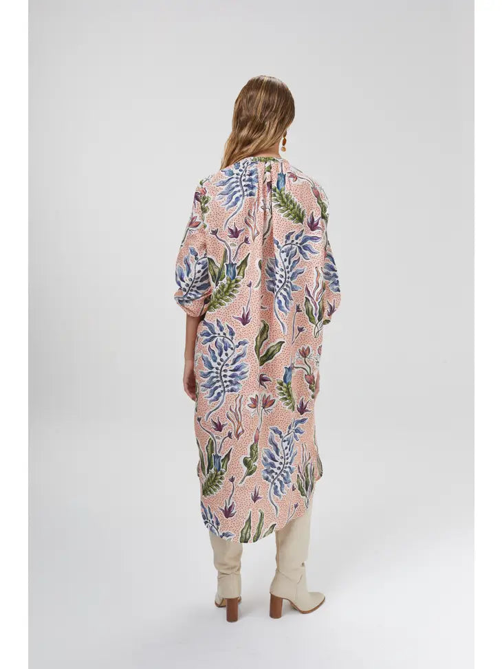 Sake Linen Dress - Marrakech Gardens