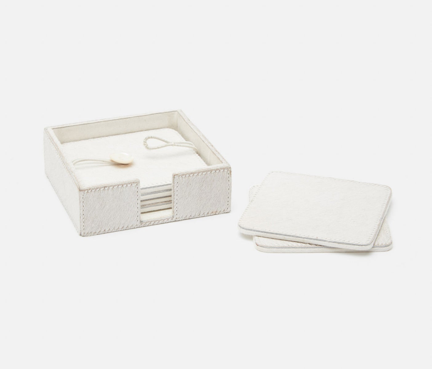 Browmley White Coasters- Set of 6