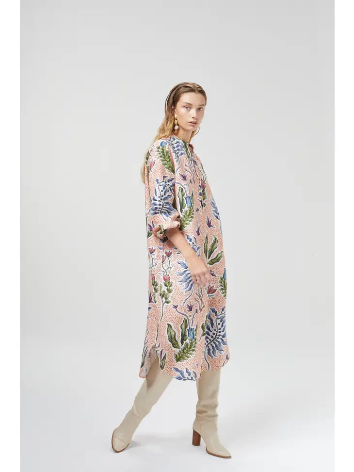 Sake Linen Dress - Marrakech Gardens