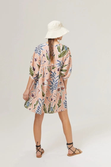 Alcala Linen Dress - Marrakech Gardens