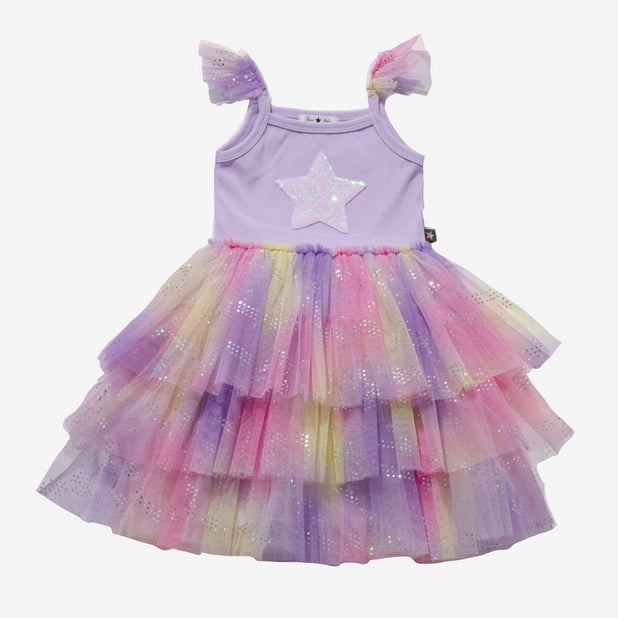 Mila Layered Tutu Dress- Purple