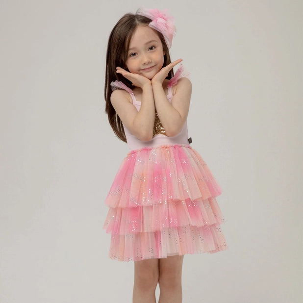 Mila Layered Tutu Dress- Pink