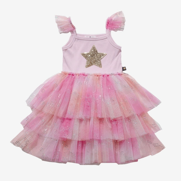 Mila Layered Tutu Dress- Pink