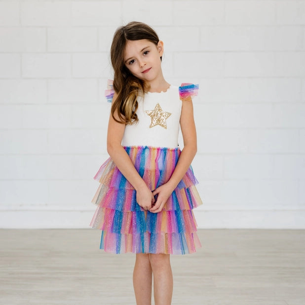 Leah Layered Tutu Dress-Purple Multi 3
