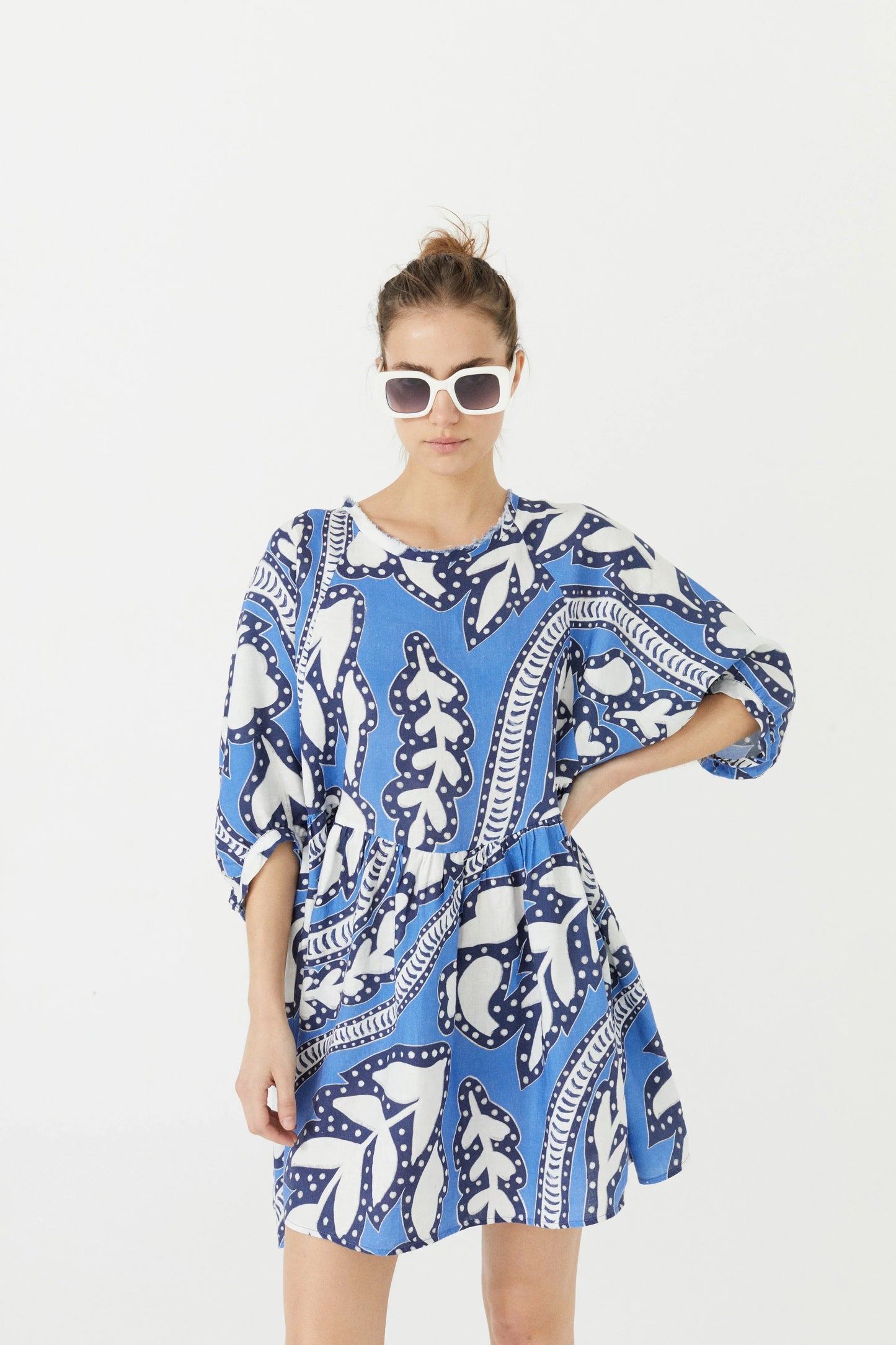 ALCALA LINEN DRESS - MYKONOS