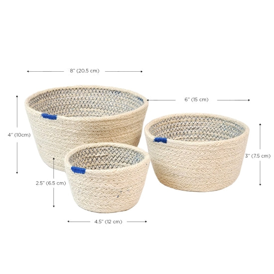 Amari Bowl - Blue (Set of 3)